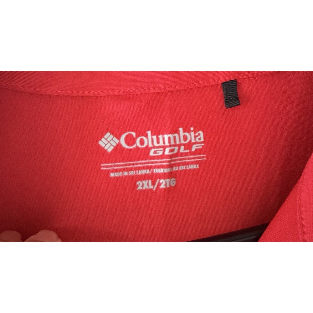 Washington Nationals Men's Red Polo Shirt Size Columbia‎ 2XL Golf - Picture 3 of 5